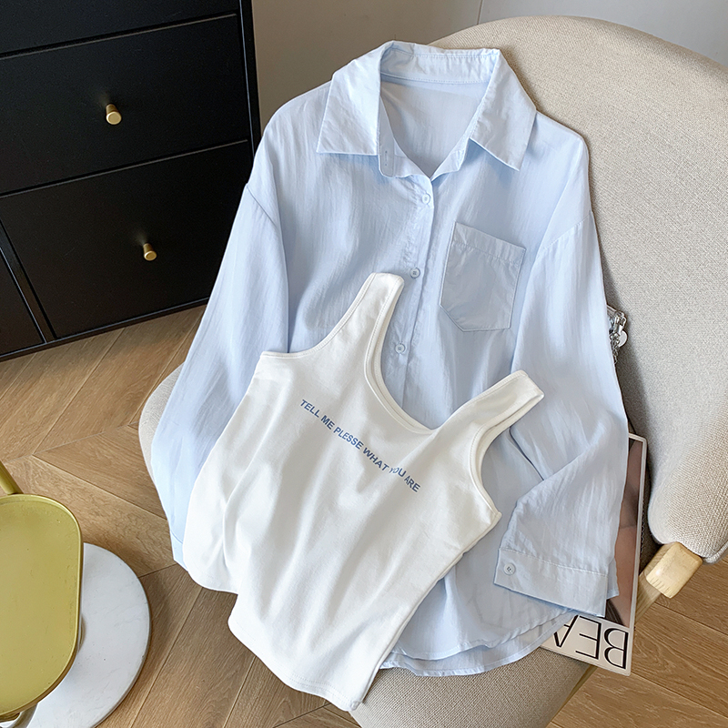 Sling shorts Casual sun shirt 3pcs set for women