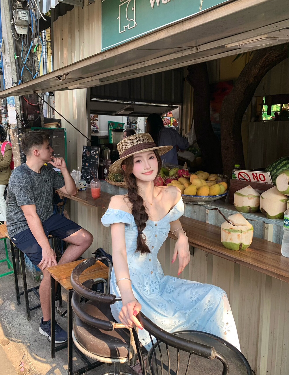 France style sweet quality hollow embroidery dress