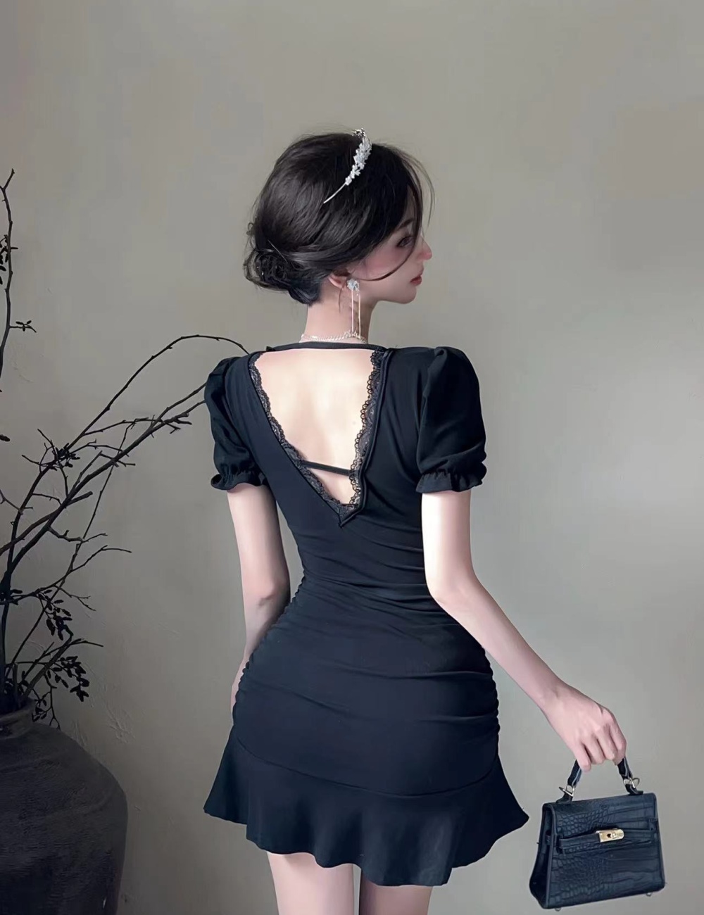 Tight short sleeve sexy cotton elasticity dress