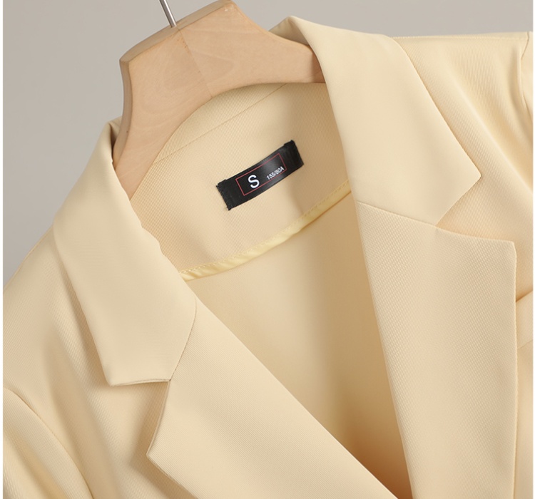 Thin short sleeve split tops summer white coat for women