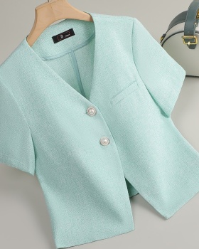 Chanelstyle coat short sleeve business suit for women