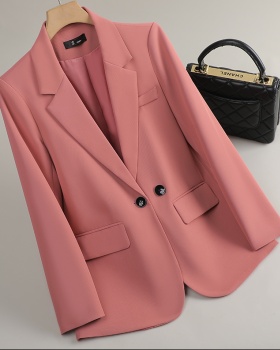 Temperament niche long sleeve business suit spring slim coat