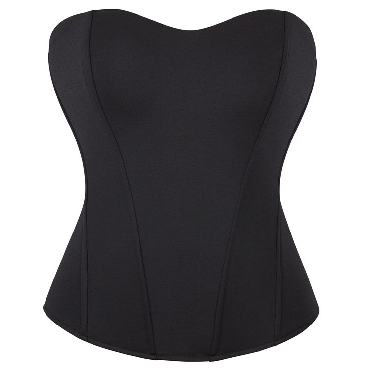 Simple black elasticity corset