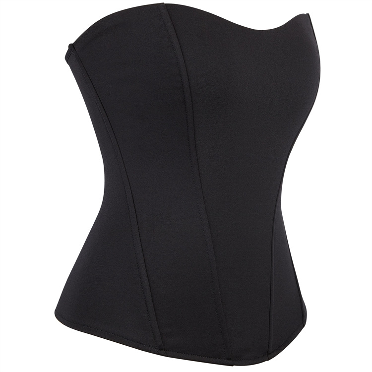 Simple black elasticity corset