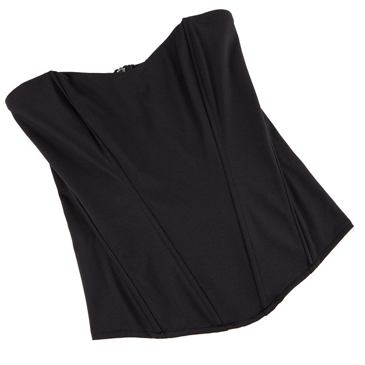 Simple black elasticity corset