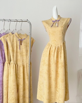 Summer Chinese style dress sleeveless cheongsam