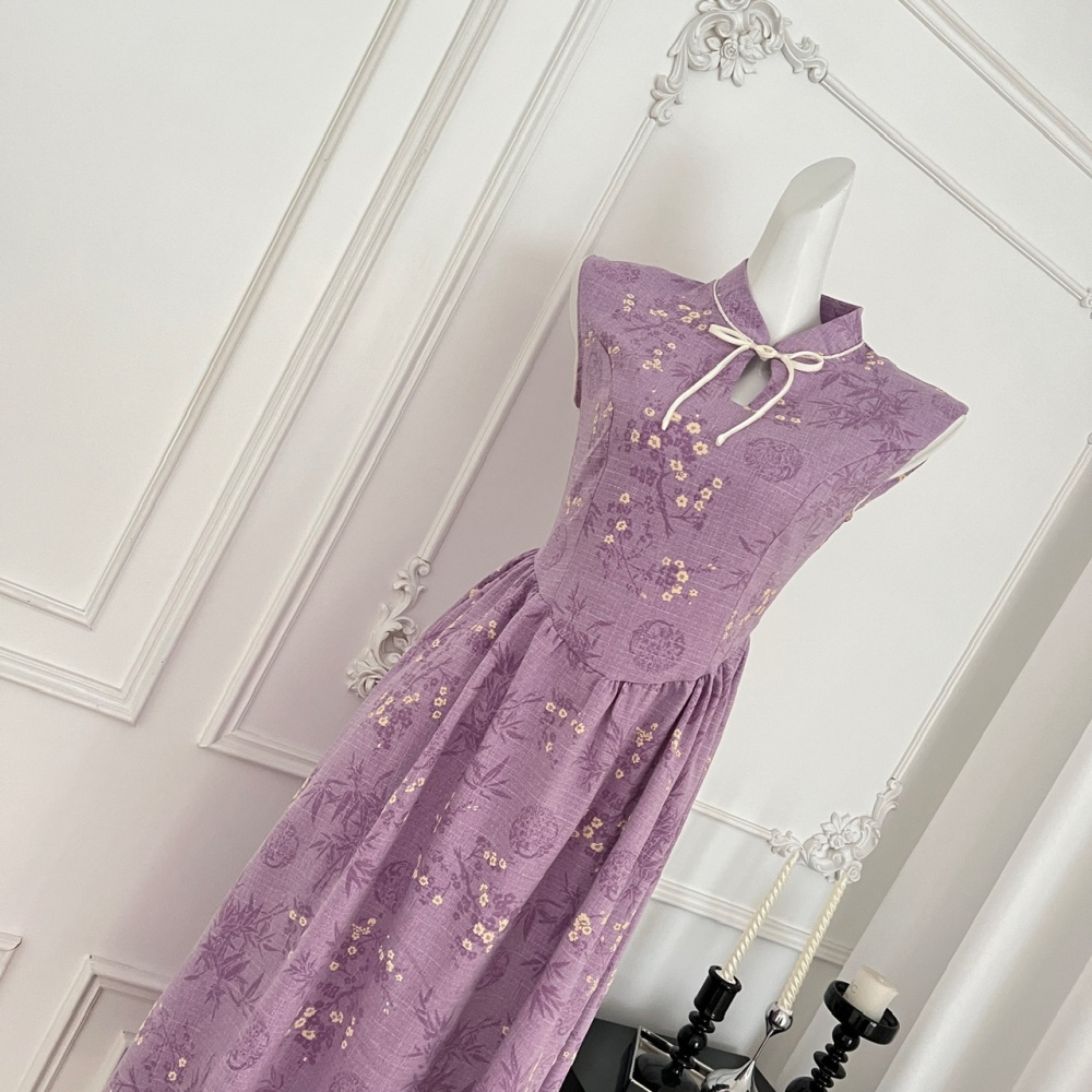 Summer Chinese style dress sleeveless cheongsam