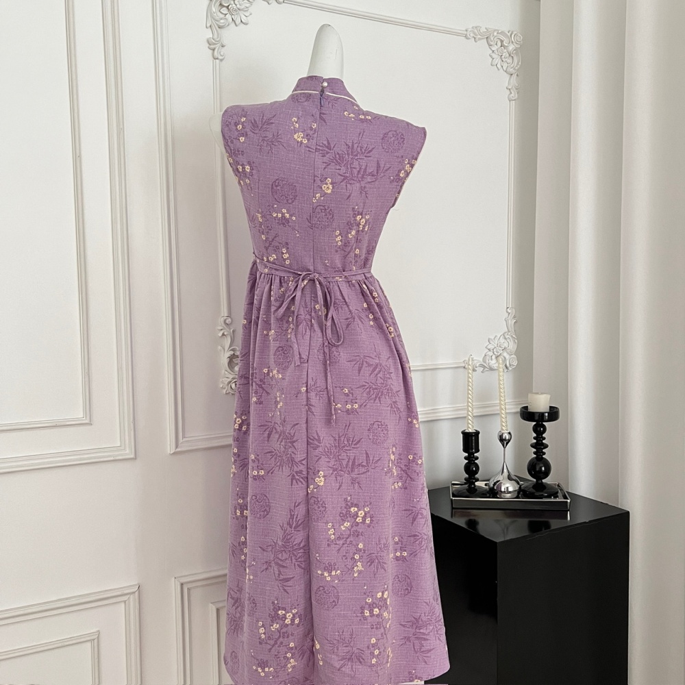 Summer Chinese style dress sleeveless cheongsam