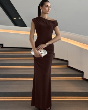 Fold sexy slim summer fashion dress for women