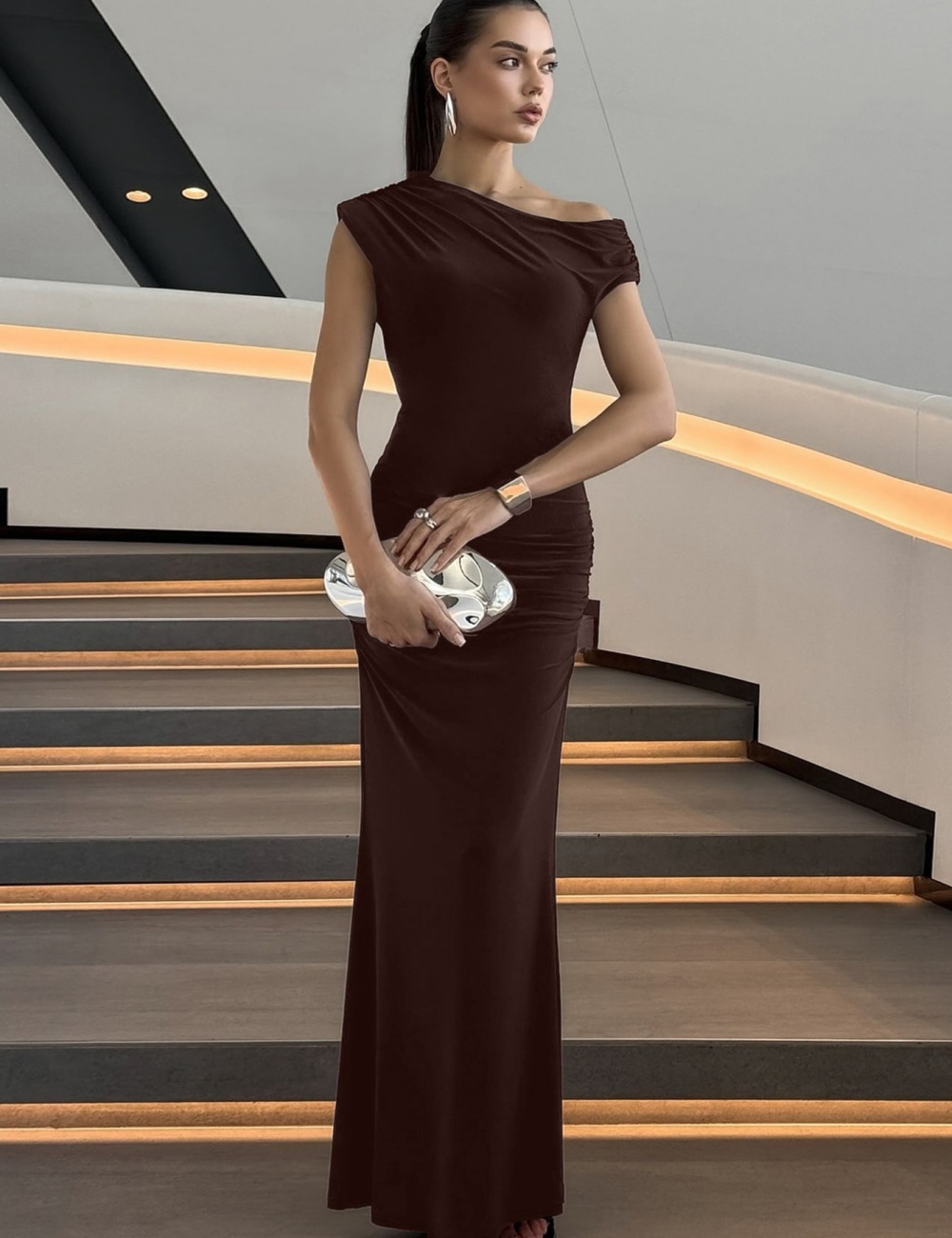 Fold sexy slim summer fashion dress for women
