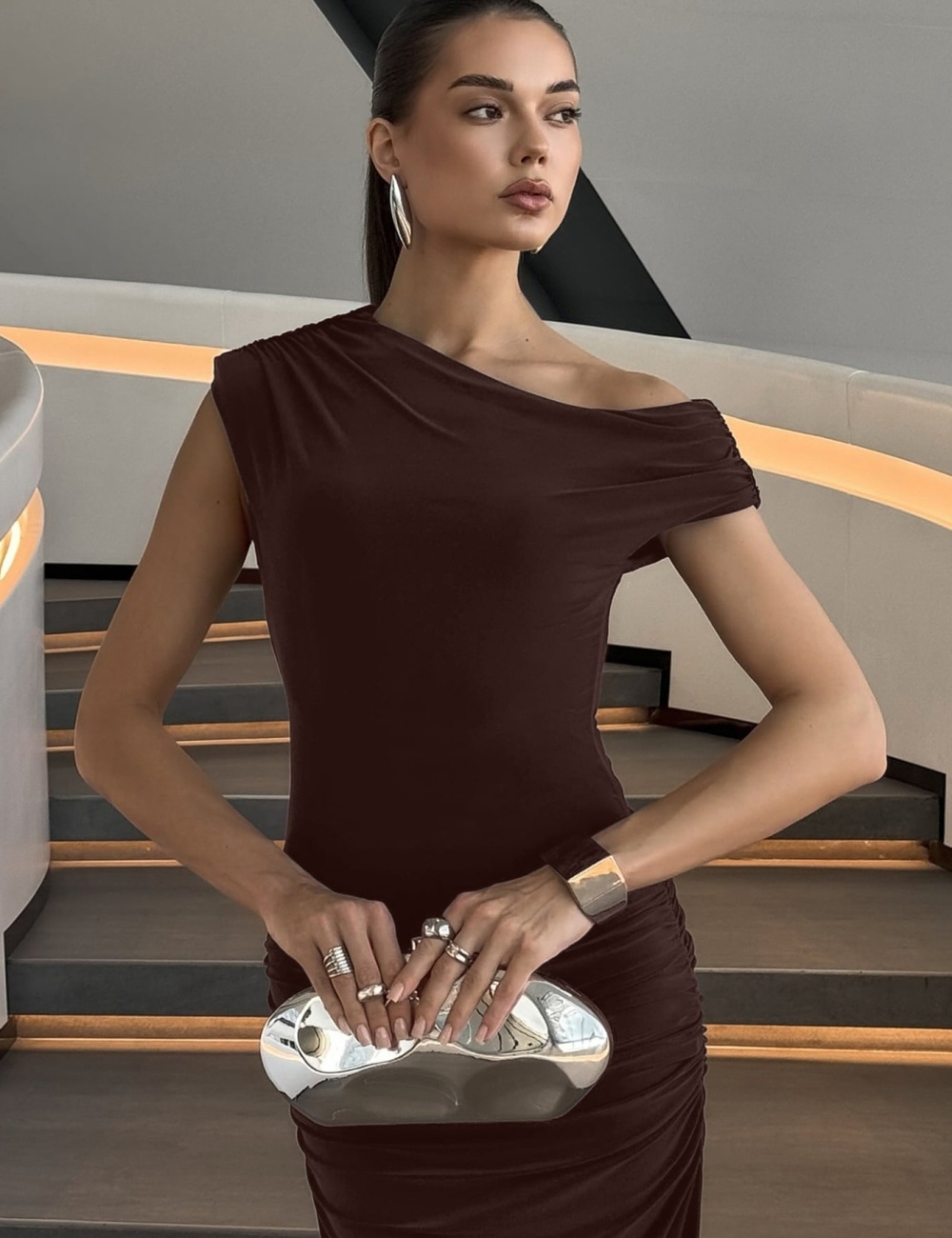 Fold sexy slim summer fashion dress for women