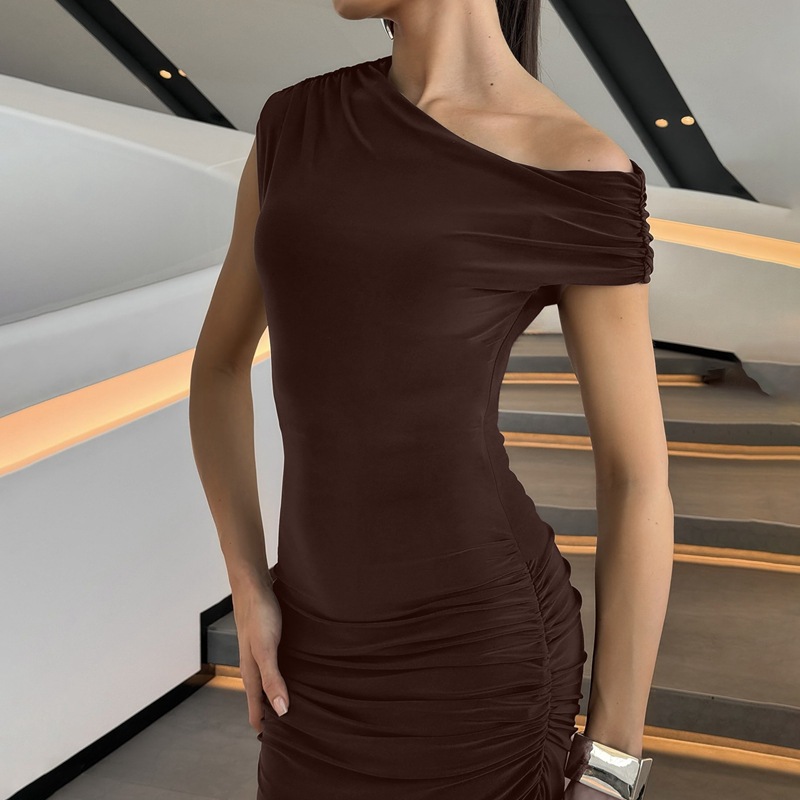 Fold sexy slim summer fashion dress for women