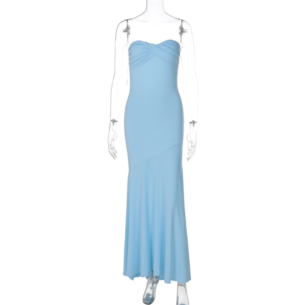 Temperament slim halter wrapped chest sexy dress for women