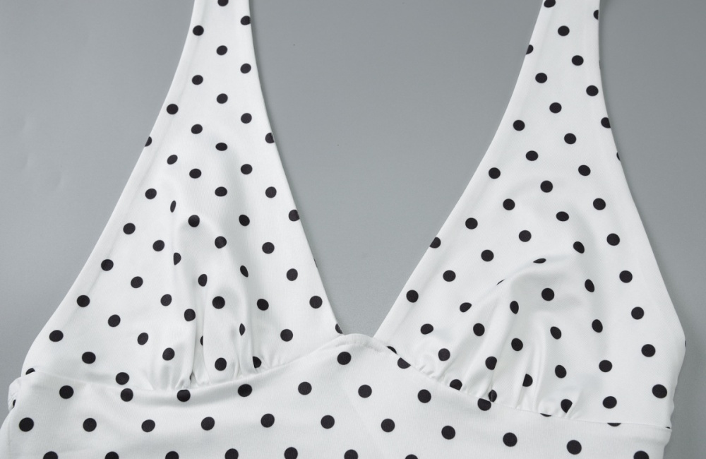 Halter sexy fashion European style polka dot tops for women