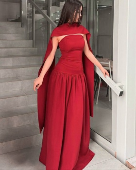 Sexy back bandage splice wrapped chest dress for women