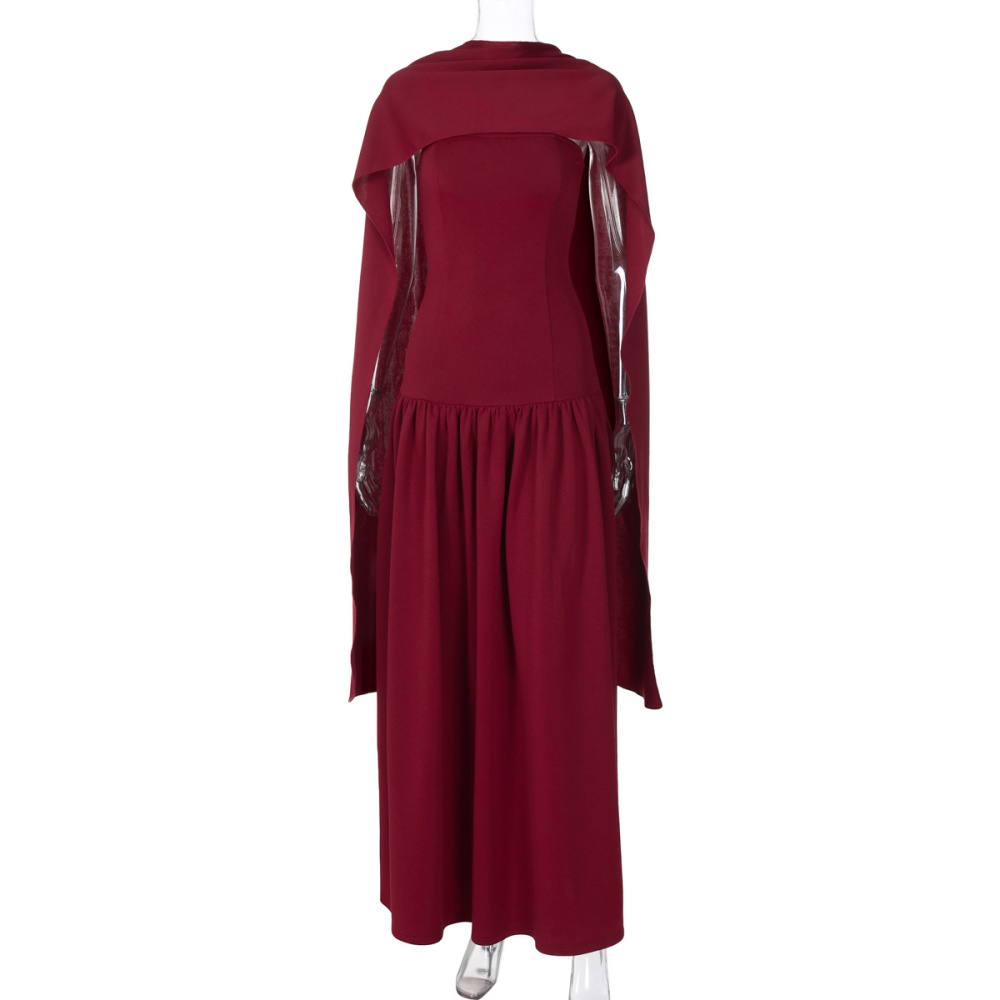 Sexy back bandage splice wrapped chest dress for women