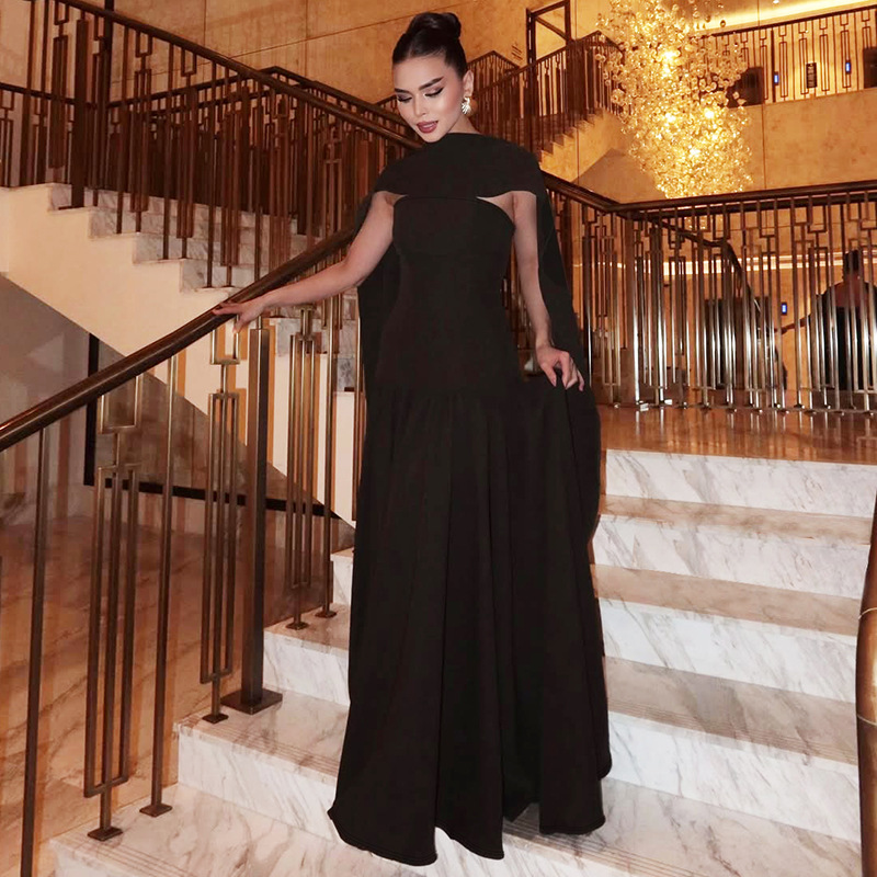 Sexy back bandage splice wrapped chest dress for women
