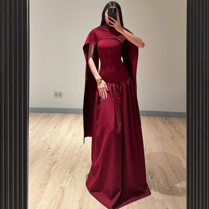 Sexy back bandage splice wrapped chest dress for women