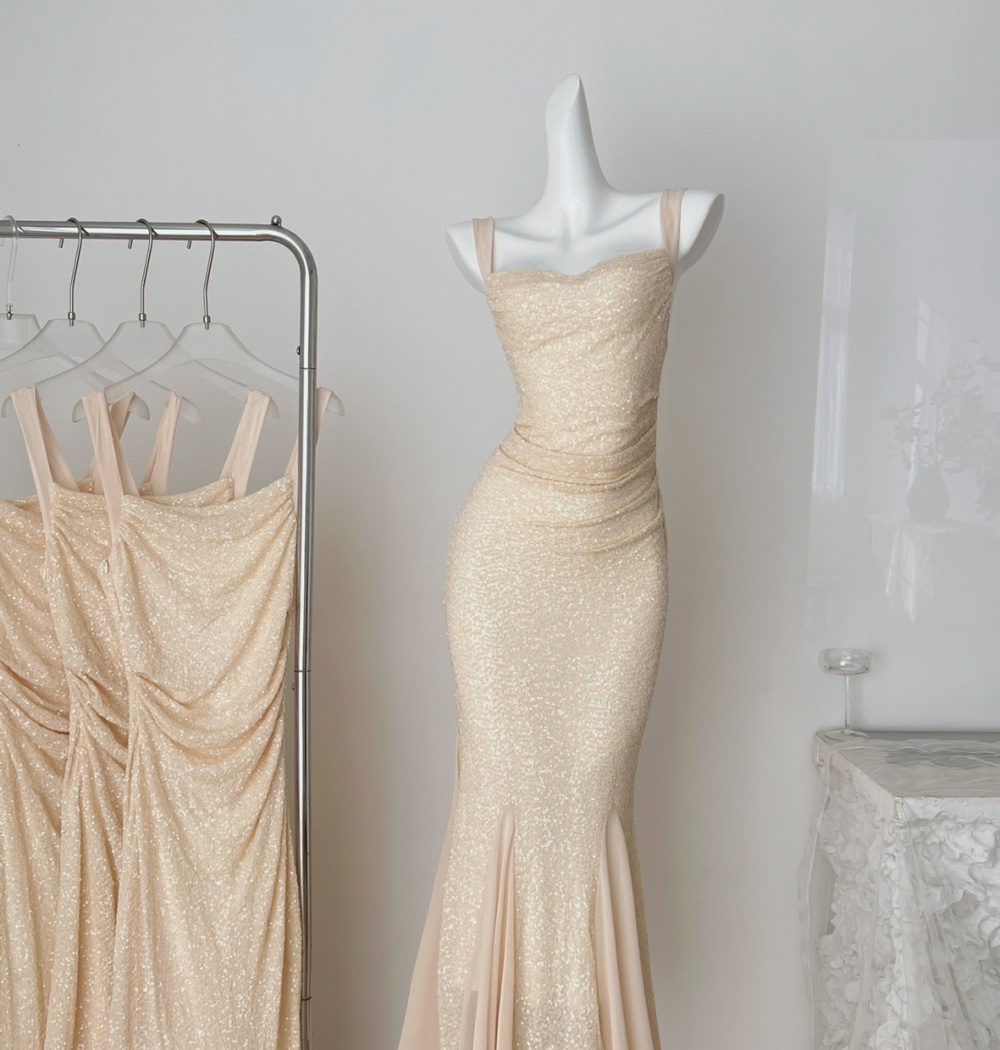 Sequins France style mermaid elasticity dress