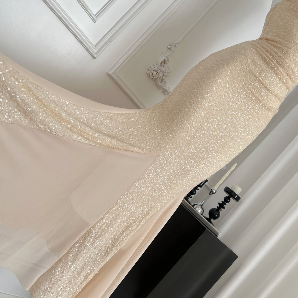 Sequins France style mermaid elasticity dress