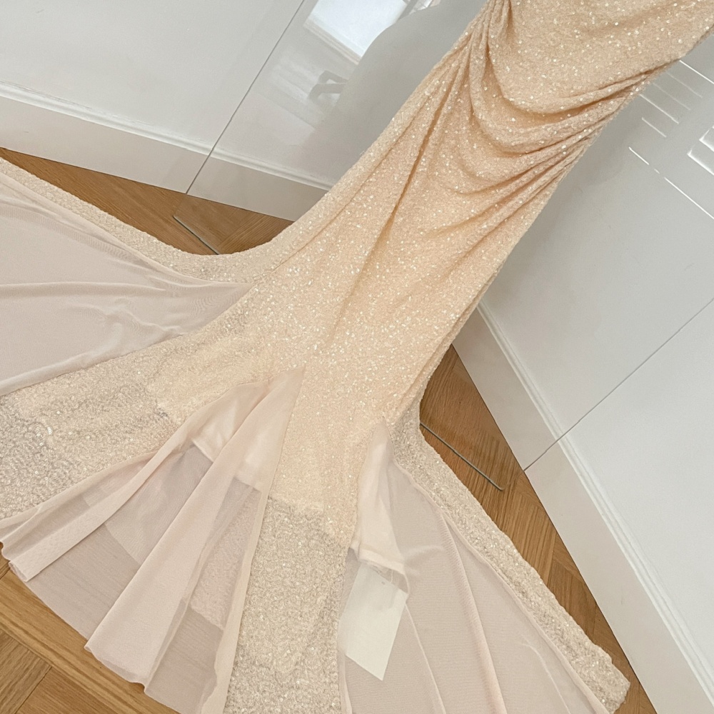 Sequins France style mermaid elasticity dress