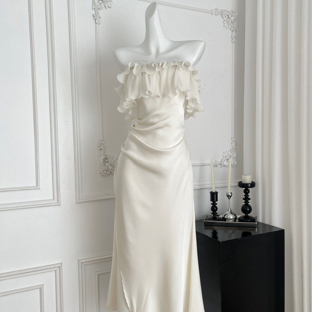 Satin enticement long dress mermaid dress