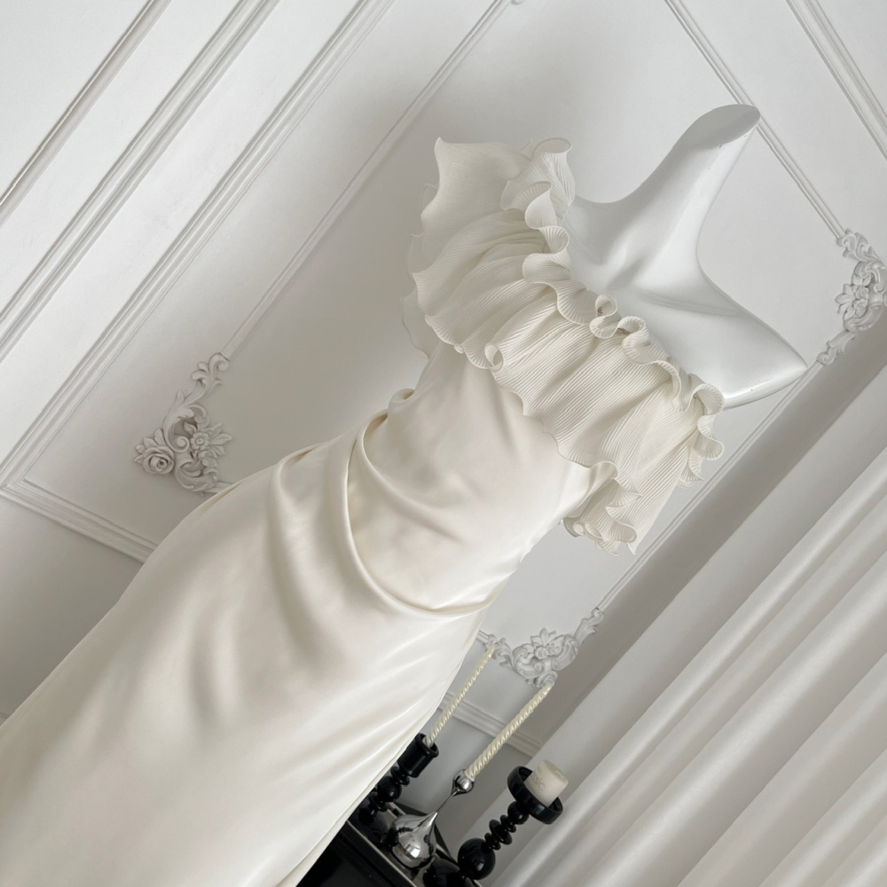 Satin enticement long dress mermaid dress
