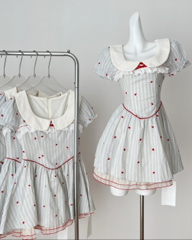 Slim niche summer sweet princess heart dress