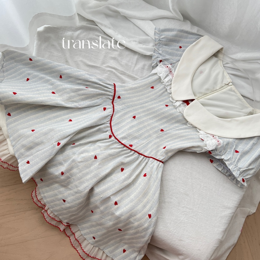 Slim niche summer sweet princess heart dress