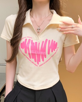 Printing summer T-shirt spicegirl tops for women