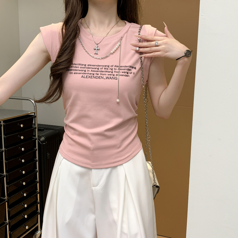 Niche slim tops American style T-shirt for women