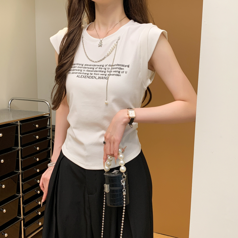 Niche slim tops American style T-shirt for women
