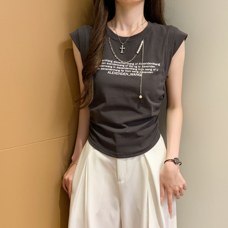 Niche slim tops American style T-shirt for women