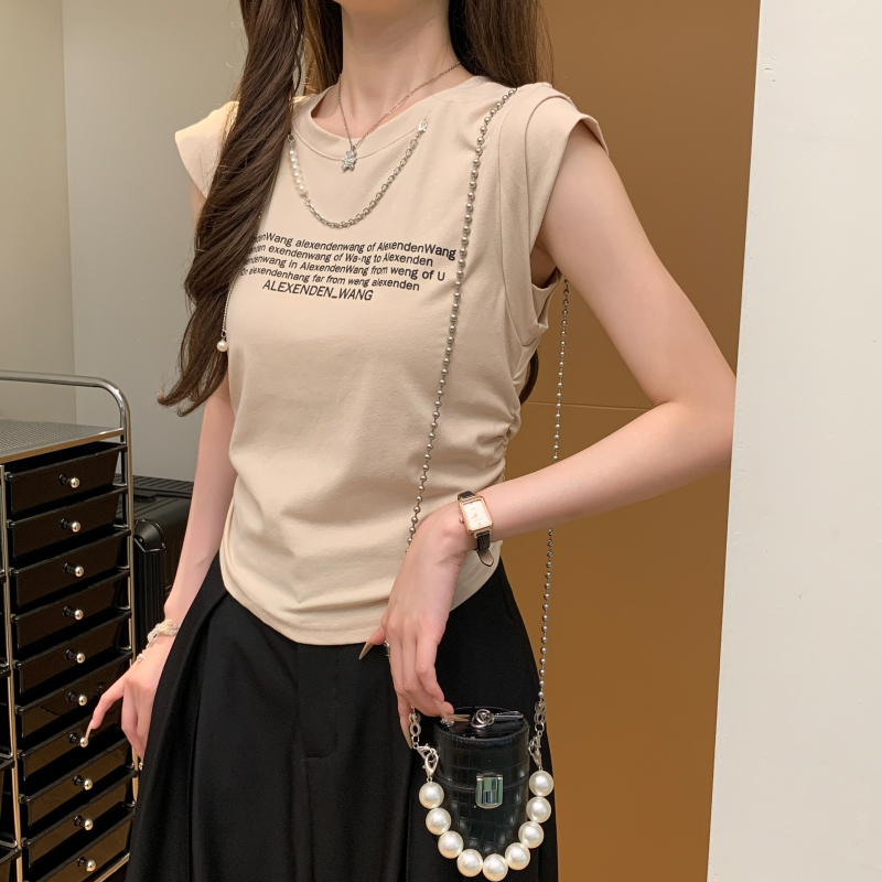 Niche slim tops American style T-shirt for women
