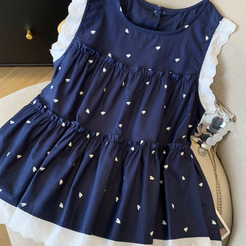 Fungus loose fashion tops slim heart round neck small shirt