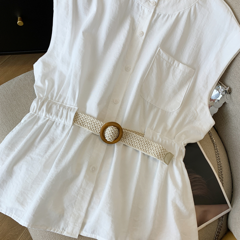 Show young temperament tops sleeveless shirt