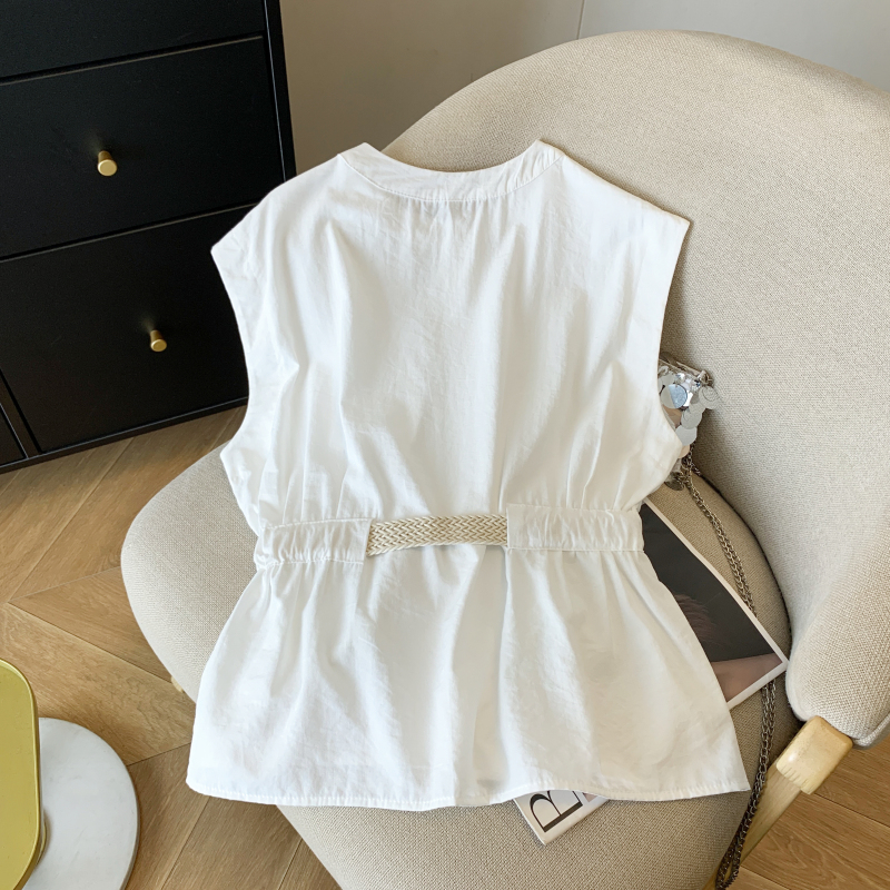 Show young temperament tops sleeveless shirt