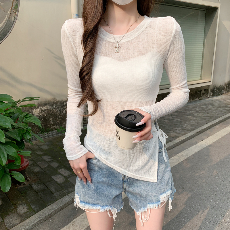 Long sleeve chouzhe sweater sunscreen tops for women