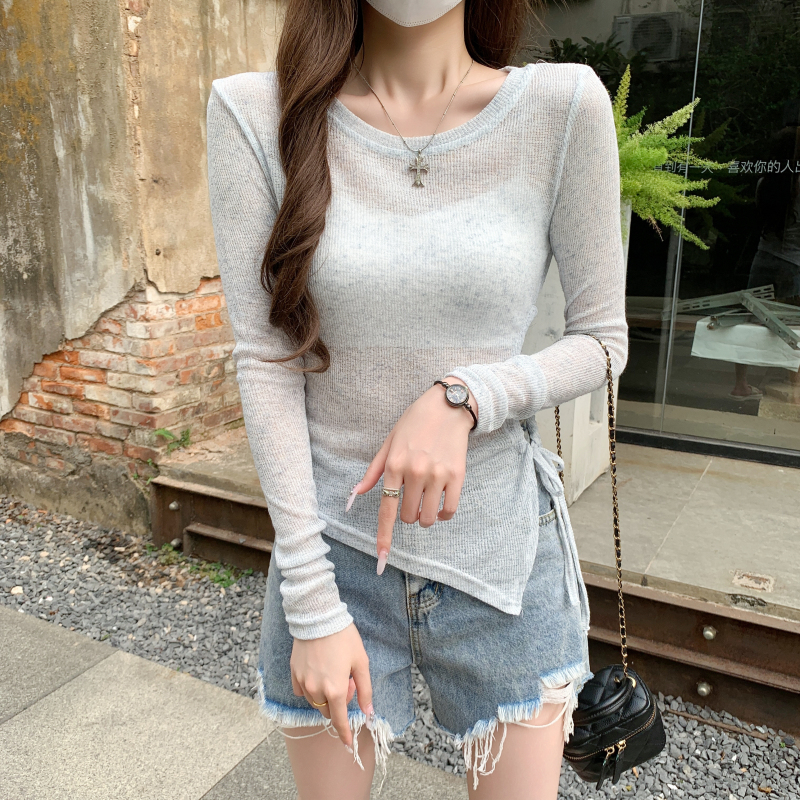 Long sleeve chouzhe sweater sunscreen tops for women