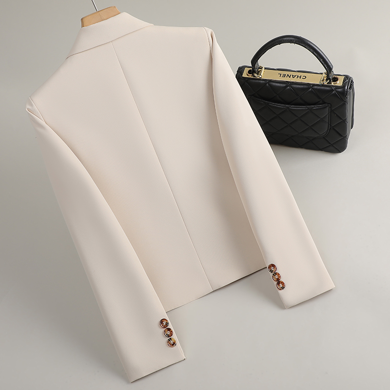 Beige temperament tops profession business suit for women