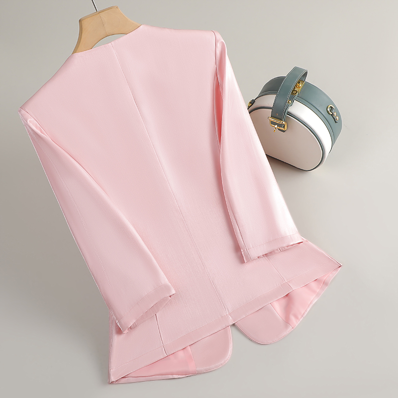 White short sleeve coat chanelstyle tops for women
