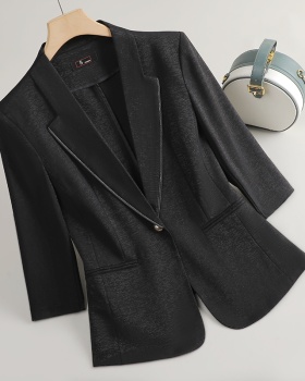 Pink slim coat no collar business suit for women
