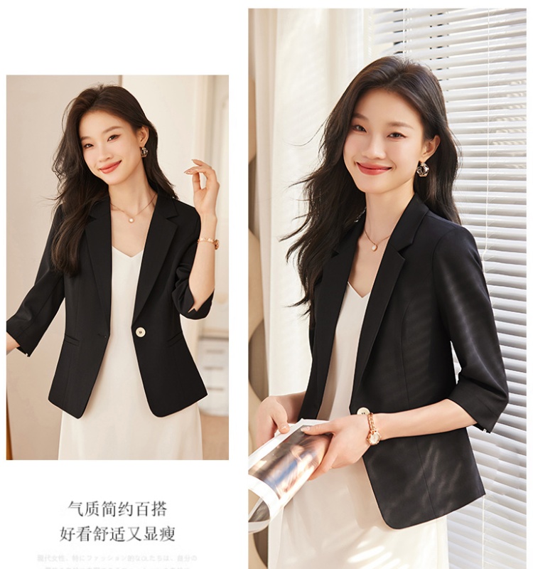 Thin green coat temperament business suit for women