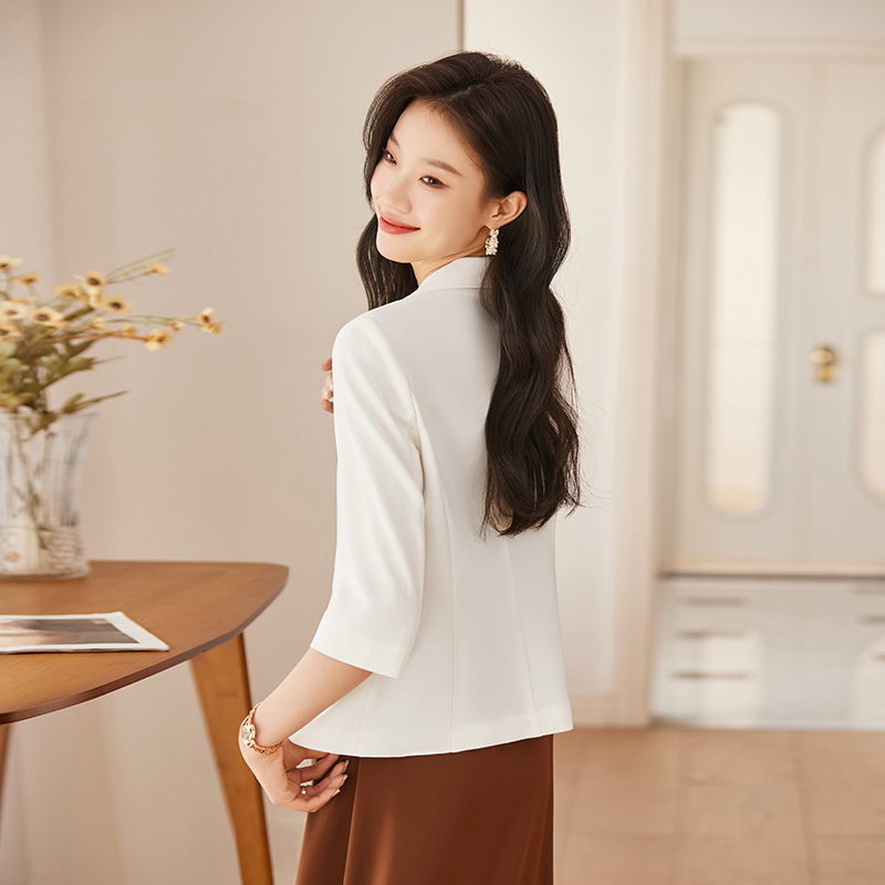 Thin green coat temperament business suit for women