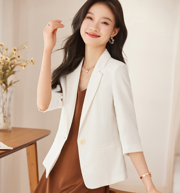 Thin green coat temperament business suit for women
