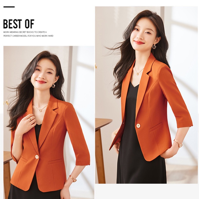 Thin green coat temperament business suit for women