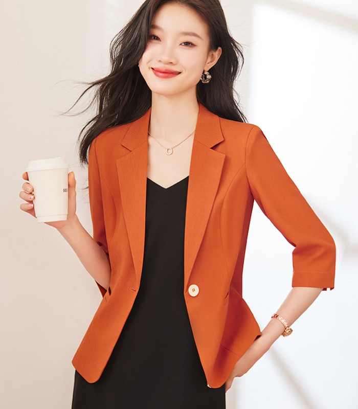Thin green coat temperament business suit for women