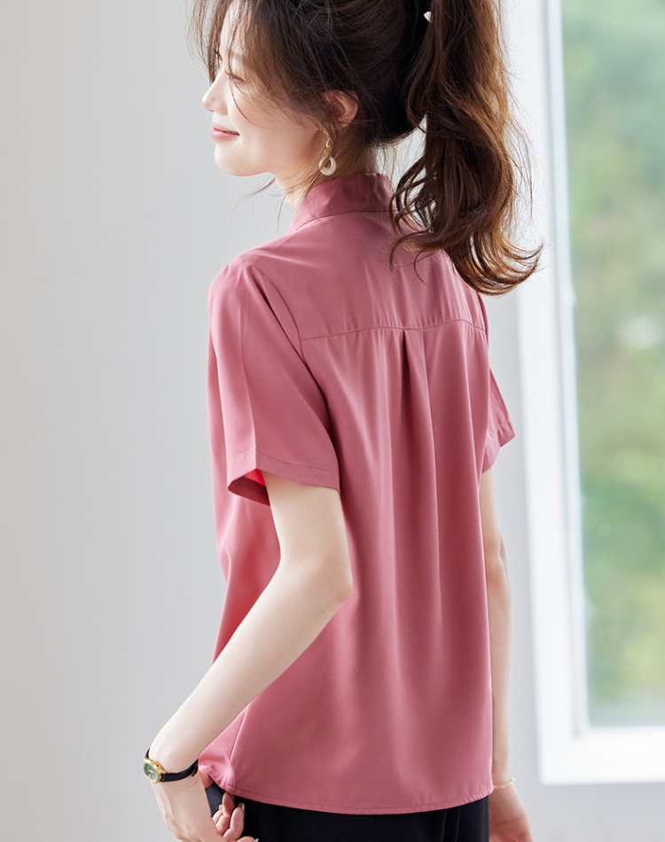 Fashion temperament shirt short sleeve tops for women