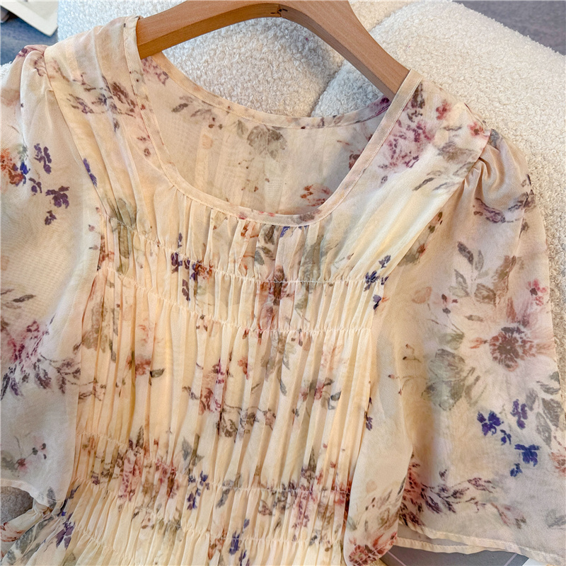 Vacation temperament tender glaze Korean style dress