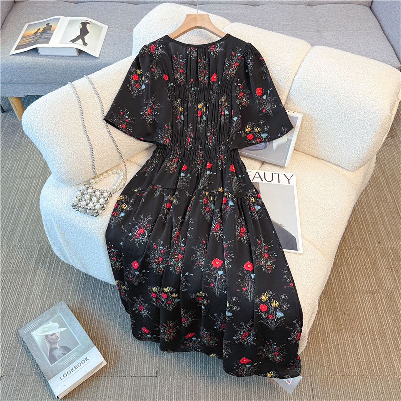Cool France style vacation slim thin temperament dress
